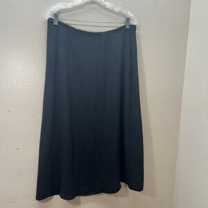 Talbots‎ Vintage Black Silk Maxi Skirt Womens 16 Petite WhimsigothWitchy 90s